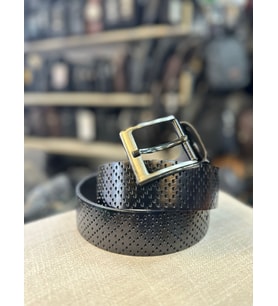 TRG POLO 4 CM DERİ ERKEK KEMERİ (Siyah)