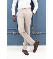 Regular Fit Beli İplikli Yan Cepli Astarsız Kışlık Kumaş Pantolon