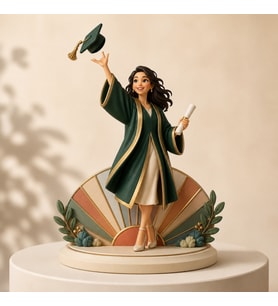Kişiye Özel Mezuniyet Figürü Kep Atma Hediyesi 3D Baskı Biblo