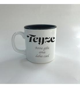 Teyze Baskılı Siyah Multi Kupa