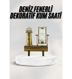 Hediyelik Kum Saati Dekoratif Deniz Feneri Kum Saati