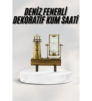 Hediyelik Kum Saati Dekoratif Deniz Feneri Kum Saati