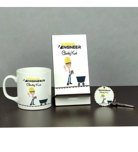 Minning Engineer Üçlü Set (Kupa + Telefon Standı + Anahtarlık)