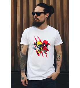 Xmen Deadpool Film T-shirt (Beyaz)