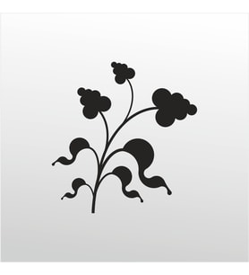 Folyo Sticker Çiçek 50cm Uzunluk (Karışık)