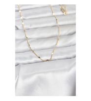 Mey İthalat® CM 14K Gold Renk Ezme Kalp Detaylı 60 cm Zincir Kadın Kolye