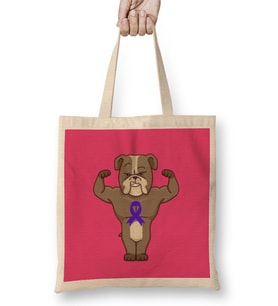 DOG CROHN'S & COLITIS AWARENESS Warrior Bez Çanta Uzun Saplı