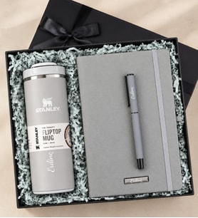 Kişiye Özel Defter & Kalem & Stanley Termos Premium Hediye Seti