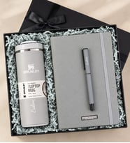 Kişiye Özel Defter & Kalem & Stanley Termos Premium Hediye Seti