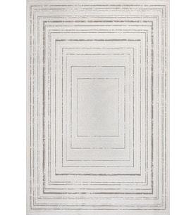 Dijital Baskı Salon Halısı Beyaz Geometrik Desenli Yıkanabilir Kaymaz Tabanlı Modern Stil