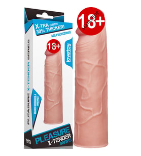 Lovetoy Pleasure X-Tender 3 cm Dolgulu Realistik Penis Kılıfı LV1050