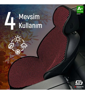 Nissan Juke Uyumlu Koltuk Kılıfı Minder Çizgili Siyah Kırmızı 2+1 Ön Arka Set