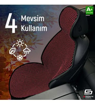 Nissan Juke Uyumlu Koltuk Kılıfı Minder Çizgili Siyah Kırmızı 2+1 Ön Arka Set