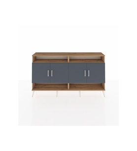 Arges Konsol 6 Raflı 4 Kapaklı 176x30x99 Çam-Antrasit/Aytaşı