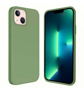 Apple iPhone 14 Plus 6.7'' İçi Kadife Silikon Kılıf Yeşil