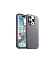 Apple iPhone 15 Pro Uyumlu Kılıf Zore M-safe Şarj Özellikli Mikro Fiber Optimal Kapak (Gri)