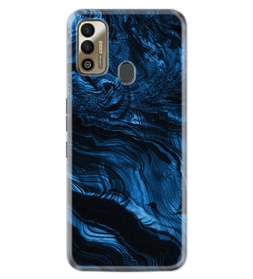 Tecno Spark 7T Kılıf Resimli Desenli Baskılı Silikon Kılıf Blue MArble 1379