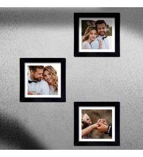 3 adet 30x30 Kare Çerçeve Fotoğraf Hediyeli (Siyah)