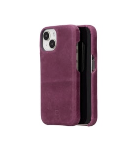 Bouletta Apple iPhone 15 Uyumlu Deri Arka Kapak F360 CZ7 (Mor)