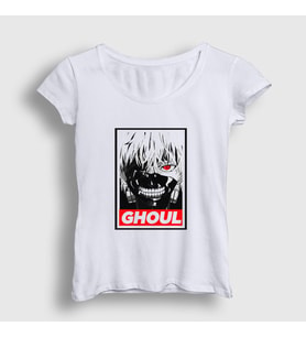 Presmono Kadın Beyaz Ghoul Anime Tokyo Ghoul T-Shirt 136507tt (Beyaz)
