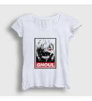 Presmono Kadın Beyaz Ghoul Anime Tokyo Ghoul T-Shirt 136507tt (Beyaz)
