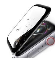 Apple Watch 38mm Uyumlu Zore 3D Full Yapışkanlı Cam Ekran Koruyucu (Siyah)