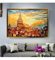Altın Çerçeveli dekoratif tablo l985 (Gold)
