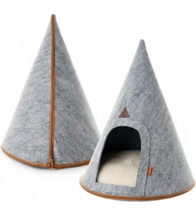 Kedi Evi Köpek Çadırı Katlanabilir Taşınabilir Demonte Kolay Kurulum Şık Dizayn Yaz Kış Isı Yalıtımı Minder ve Çantalı Pet Hayvan Genel Kullanım Medium Boy 45x45x50 Cm Gri