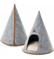 Kedi Evi Köpek Çadırı Katlanabilir Taşınabilir Demonte Kolay Kurulum Şık Dizayn Yaz Kış Isı Yalıtımı Minder ve Çantalı Pet Hayvan Genel Kullanım Medium Boy 45x45x50 Cm Gri