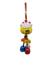 Feng Shui Maneki Neko Şans Kedisi Sarı No.3 (Karışık)