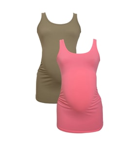 LuvmaBelly MYRA1003_1004 Hamile atlet seti (Yeşil-Pembe)