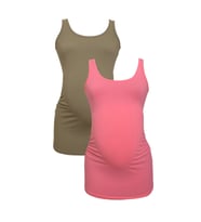 LuvmaBelly MYRA1003_1004 Hamile atlet seti (Yeşil-Pembe)
