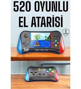 Retro 500 Oyunlu Nostaljik Oyunlu El Atari Gamebox Oyun Konsolu Çift Destekli