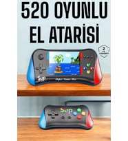 Retro 500 Oyunlu Nostaljik Oyunlu El Atari Gamebox Oyun Konsolu Çift Destekli