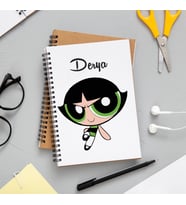 PowerPuff Girl Buttercup Tasarımlı  Defter Kişiye Özel