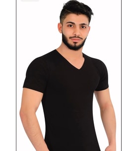 LİKRALI YARIM KOL V YAKA 2'li (Gri)