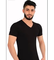 LİKRALI YARIM KOL V YAKA 2'li (Gri)