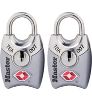 Master Lock 4689T Tsa Onaylı Kilitli Kilit, 2'Li Paket, Çeşitli Renklerde (Standart)