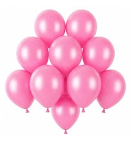 Pembe Renk Lateks Pastel Balon (13 cm) - 10 Adet
