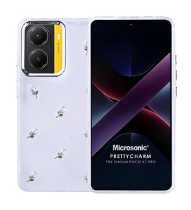 Microsonic Xiaomi Poco X7 Pro Kılıf PrettyCharm Tulip (Yeşil)
