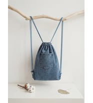 Unisex İpli Büzgülü Jaens Minimalist Spor Kot Sırt Çanta 33,5*46 cm