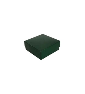 Komple Karton Kutu Düz Renk 9X9X3 CM (25 Adet)  Yeşil