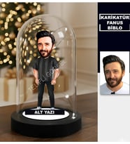KİŞİYE ÖZEL Siyah Beyaz TARAFTAR TASARIM IŞIKLI KARİKATÜR FANUS BİBLO FN116