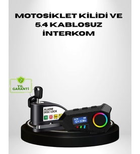 Northcity Motosiklet ve Günlük Kullanım İçin Güvenli Bluetooth Hoparlör ve Disk Kilidi Seti