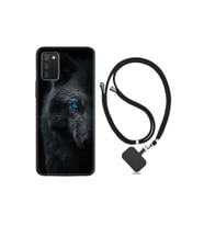Samsung Galaxy A03s Kılıf Resimli Desenli Silikon Boyun Askılı Dark Wolfs 1834