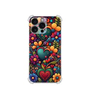 PrintiFy Apple iPhone 16pro Max ile Uyumlu Düşlerin Dansı Serisi Çiçeklerin Dansı Tasarımlı Uv Baskılı Köşe Korumalı Antişok Kılıf