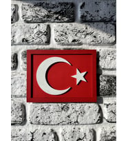 Ahşap Türk Bayrağı Tablo