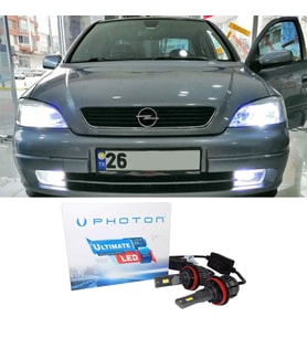 Opel Astra G Led Xenon Kısa Far Ampulü HB3 Ultimate 9500 Lumens Yeni Seri Beyaz 1998-2004