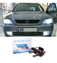 Opel Astra G Led Xenon Kısa Far Ampulü HB3 Ultimate 9500 Lumens Yeni Seri Beyaz 1998-2004