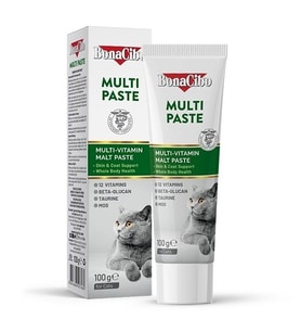 BonaCibo Multi Paste Yetişkin Kediler için Multivitamin Malt Macun 100 Gr